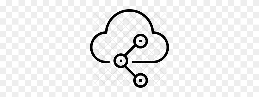 256x256 Premium Share Cloud Icon Download Png - Share Icon PNG