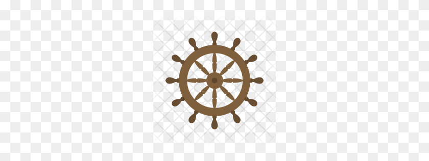 256x256 Premium Ship Steering Icon Download Png - Ship Wheel PNG