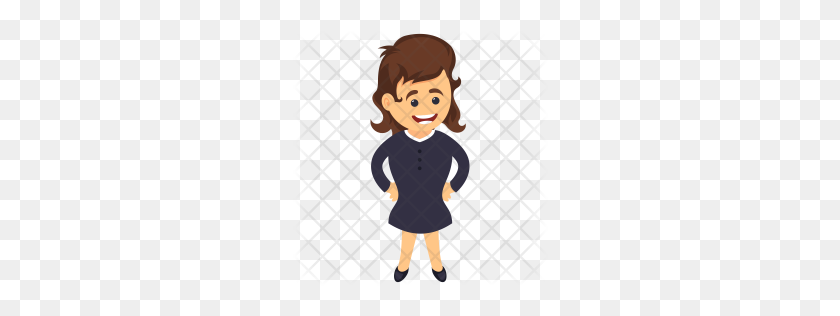 256x256 Premium Smiling Business Woman Icon Download Png - Business Woman PNG