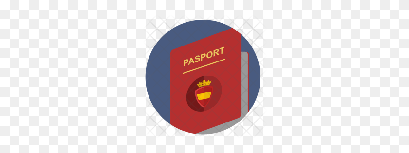 256x256 Premium Spain Passport Icon Download Png - Passport PNG