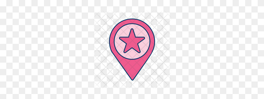 256x256 Premium Starred, Location, Favourite, Mapping, Pin, Gps, Pinpoint - Pinpoint PNG