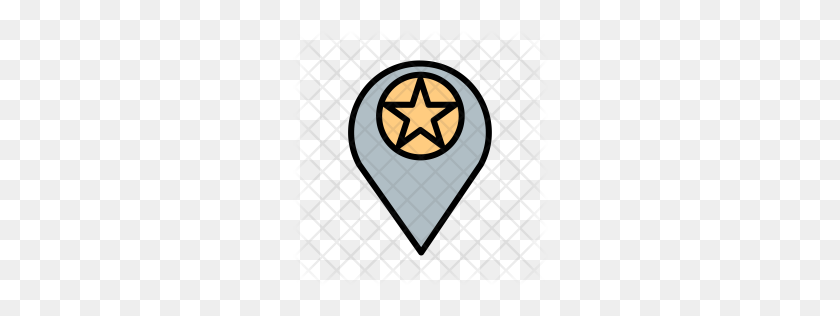 256x256 Premium Starred, Location, Gps, Pinpoint Icon Download Png - Pinpoint PNG