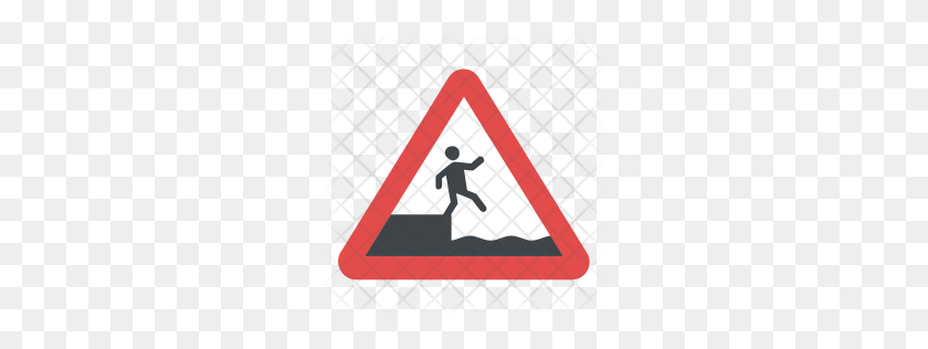 256x256 Premium Steep Ascent Icon Download Png - Caution Sign PNG