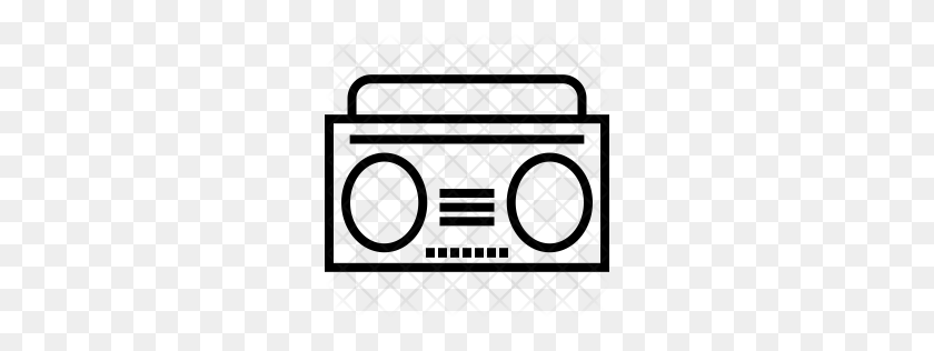 256x256 Premium Stereo Icon Download Png - Boombox PNG