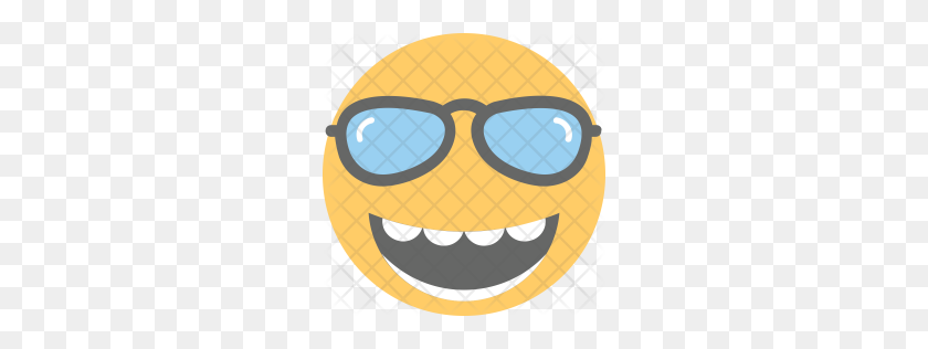 256x256 Premium Sunglasses Emoji Icon Download Png - Glasses Emoji PNG