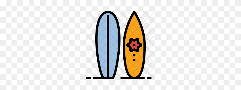 256x256 Premium Surfboard Icon Download Png - Surfboard Clipart PNG