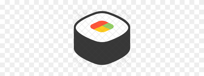 256x256 Premium Sushi Roll Icon Download Png - Sushi Clipart PNG