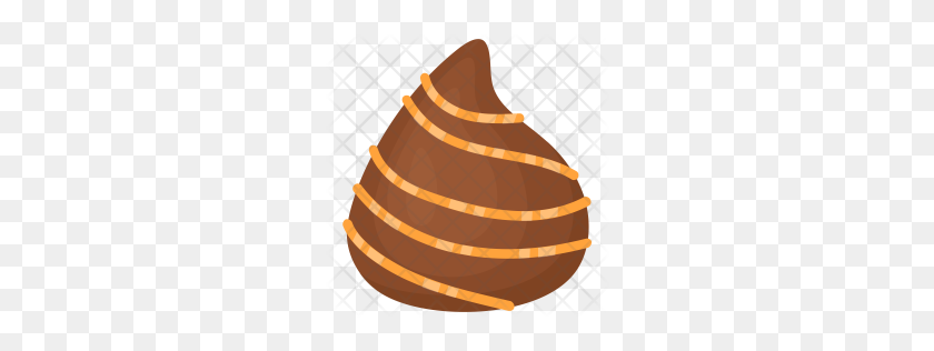 256x256 Premium Teardrop Shape Chocolate Icon Download Png - Conch Shell PNG
