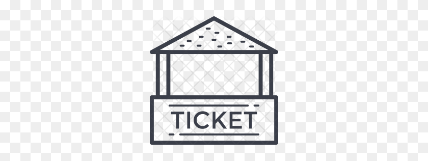 256x256 Premium Ticket Booth Icon Descargar Png - Ticket Booth Clipart