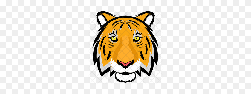 256x256 Premium Tiger Face Icon Download Png - Tiger Face PNG