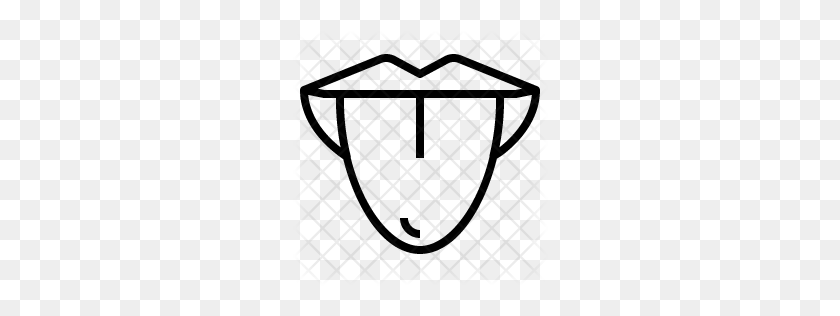 256x256 Premium Tongue Icon Download Png - Tongue Clipart Black And White