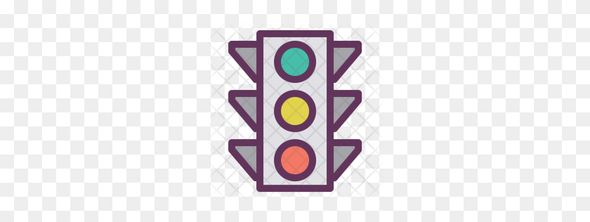 256x256 Premium Traffic, Control, Signal, Light, Red, Yellow, Green Icon - Red Light PNG