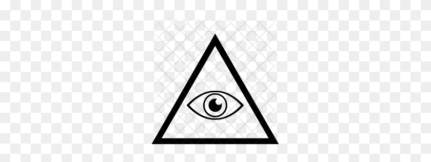 256x256 Premium Triangle Eye Icon Download Png - Triangle Pattern PNG