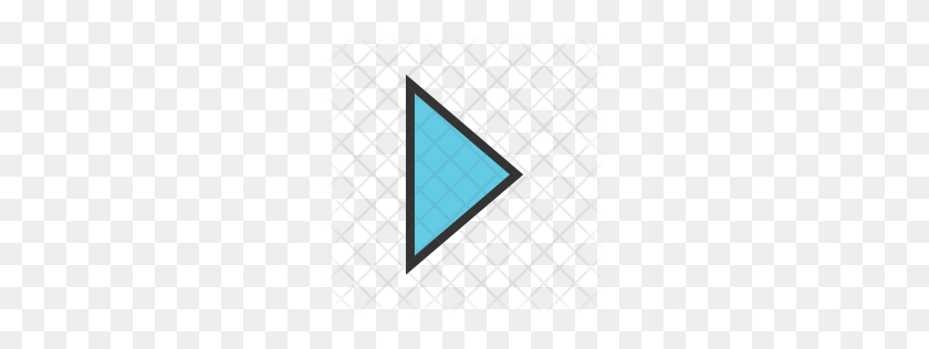 256x256 Premium Triangle Right Icon Download Png - Triangle Pattern PNG