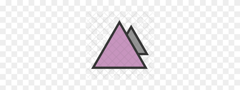 256x256 Значок Премиум Треугольники Скачать Png - Треугольники Png