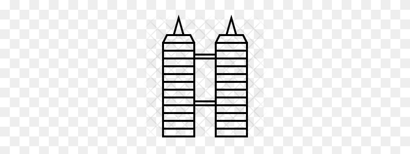 256x256 Premium Twin Tower Icon Download Png - Twin Towers Clipart