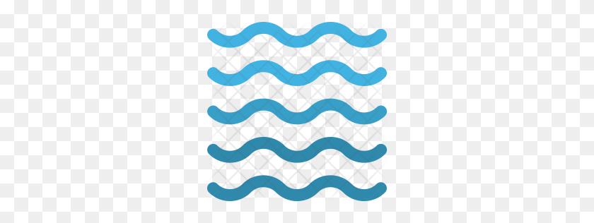 256x256 Premium Water Waves Icon Download Png - Water Waves PNG