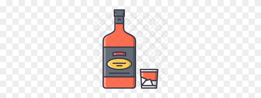 256x256 Premium Whiskey Bottle Icon Download Png - Whiskey Bottle Clip Art