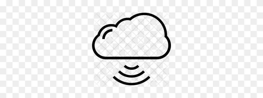 256x256 Premium Wifi Cloud Icon Download Png - Wifi PNG