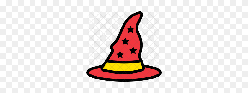 256x256 Premium Wizard, Hat, Halloween, Scary Icon Download Png - Wizard Hat PNG