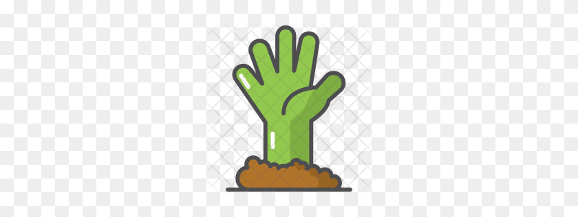 256x256 Premium Zombie Hand Icon Download Png - Zombie Hand PNG