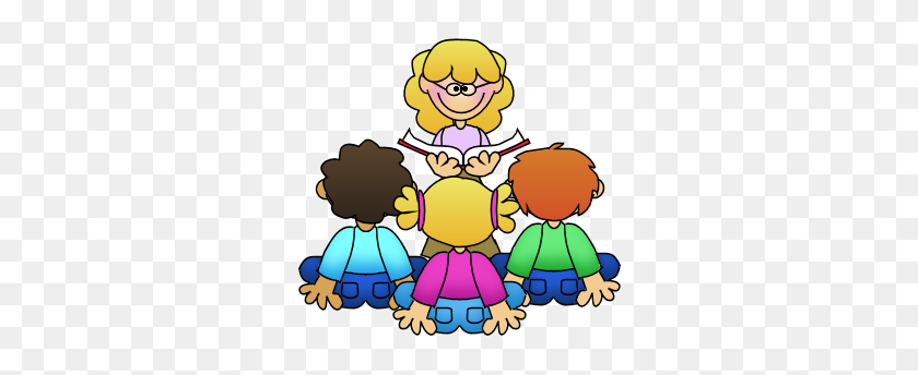 300x284 Preschool Small Group Clipart - Group Of Kids Clipart