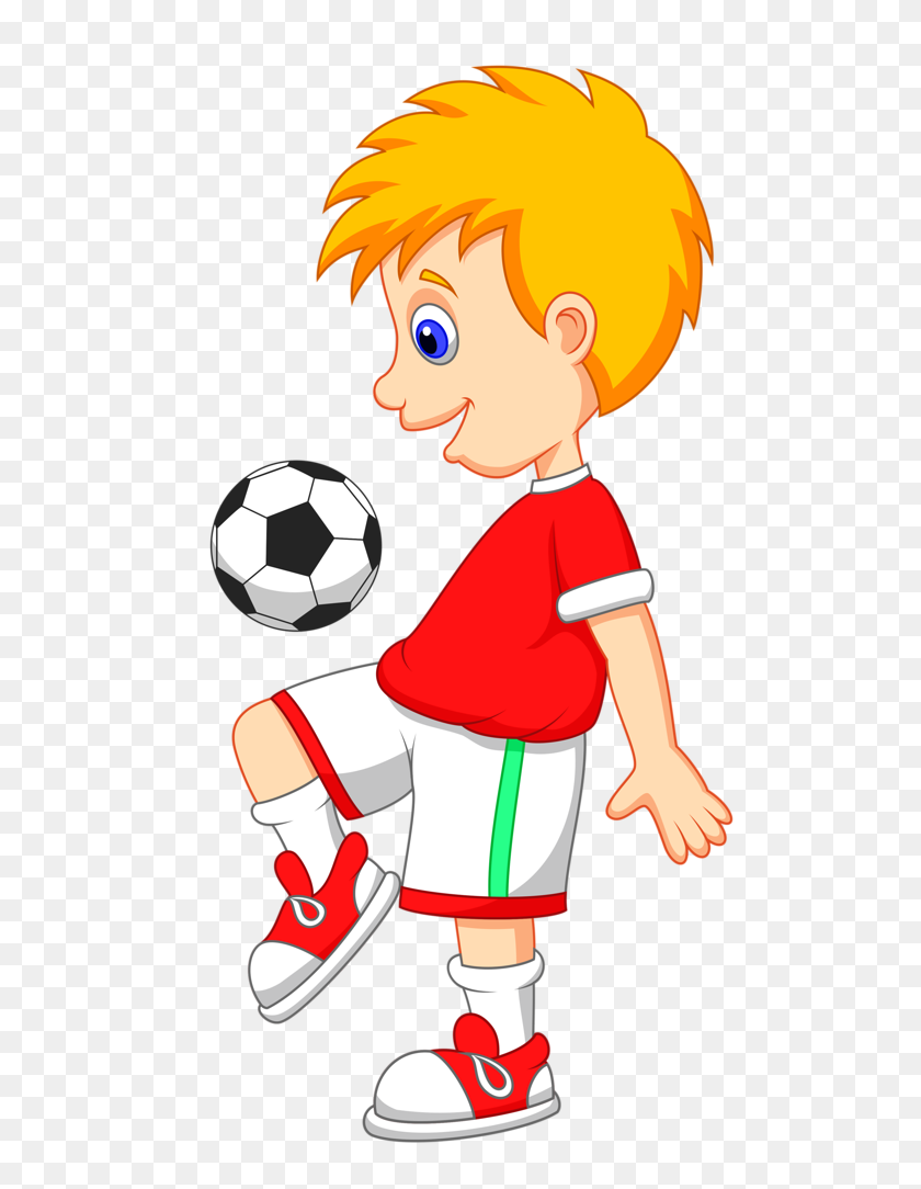 518x1024 Dibujos Animados Para Niños En Edad Preescolar, Niños Jugando - Jugador De Fútbol Png