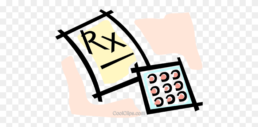 480x353 Prescription Drugs Royalty Free Vector Clip Art Illustration - Rx Clipart