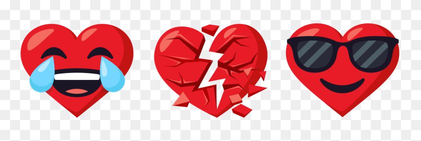1400x400 Presenting Heart Emoji Theme Pack Emojione Blog - Broken Heart Emoji PNG