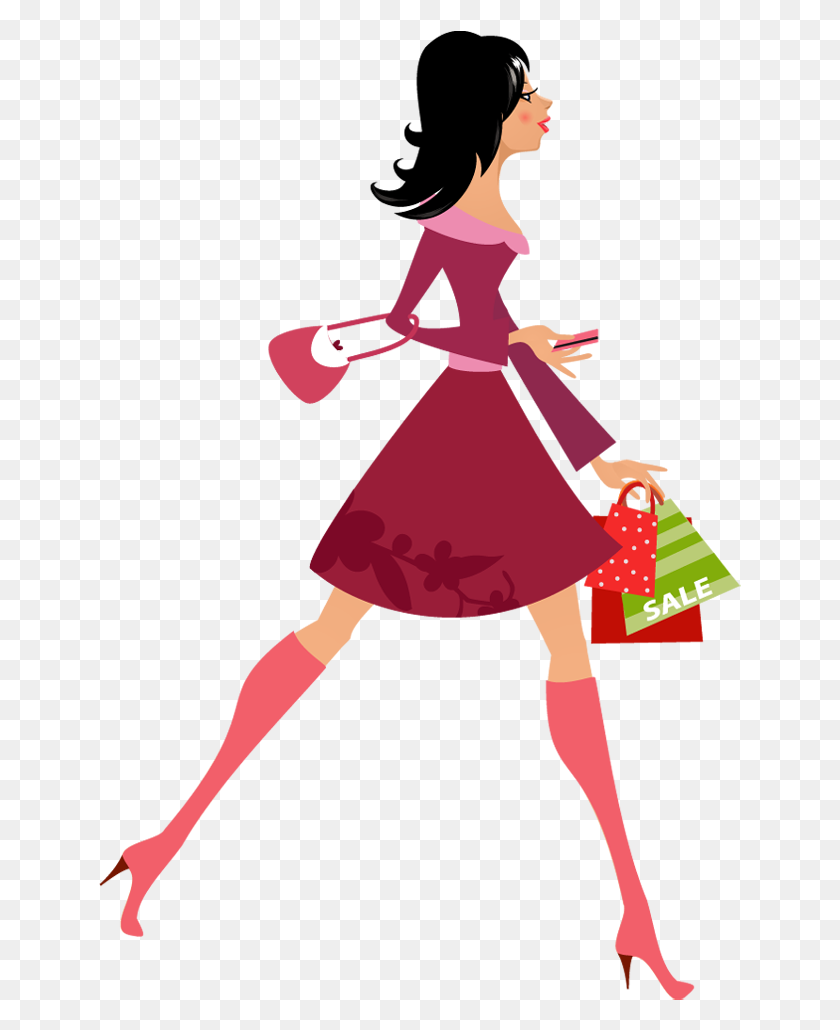 650x970 Pretty Cartoon Women Group With Items - Tomboy Clipart