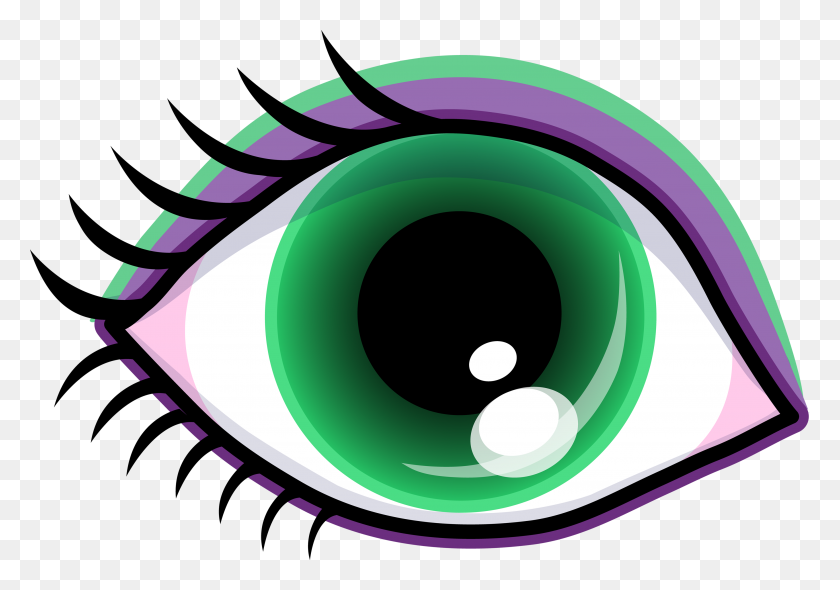 3500x2379 Pretty Green Eye With Shadow - Shadow Clipart