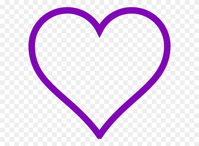 600x558 Pretty Hearts Purple Love Heart С Прозрачным Фоном - Изумрудный Клипарт