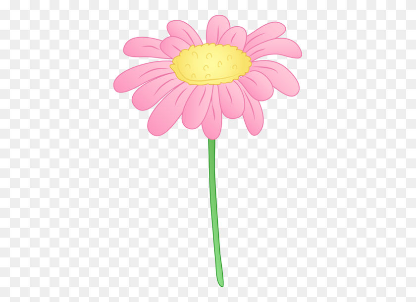 381x550 Pretty Pink Daisy Flower Applique Flowersfruit Trees - Coneflower Clipart