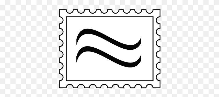 400x311 Pretty Postage Stamp Clip Art - Stamp Clipart Black And White