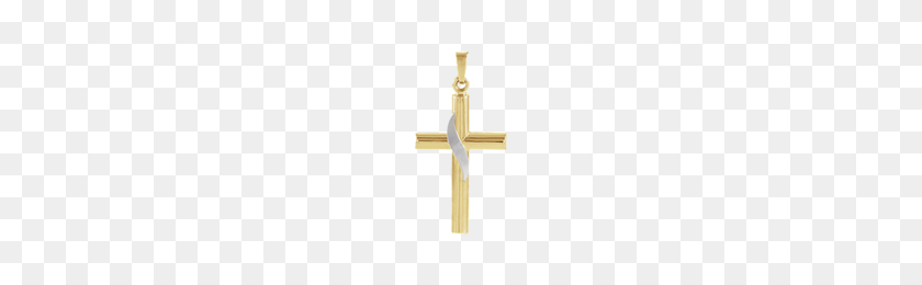 200x200 Pretty Rose And White Gold Cross Pendant Gracious Rose - Gold Cross PNG