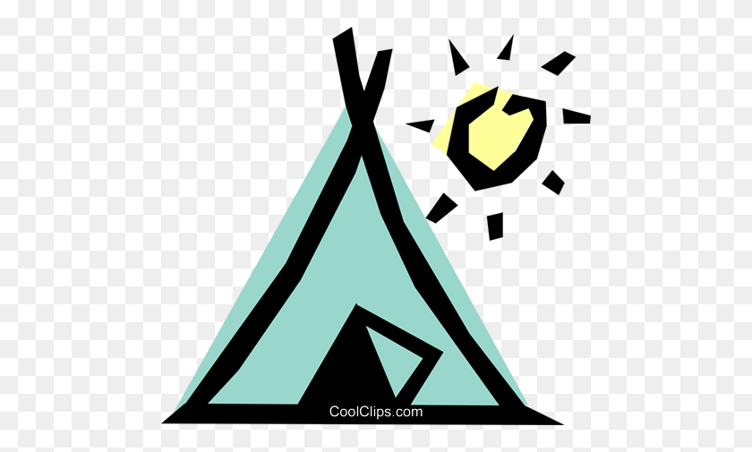 480x445 Pretty Teepee Clip Art With Resolution - Teepee Clipart Black And White