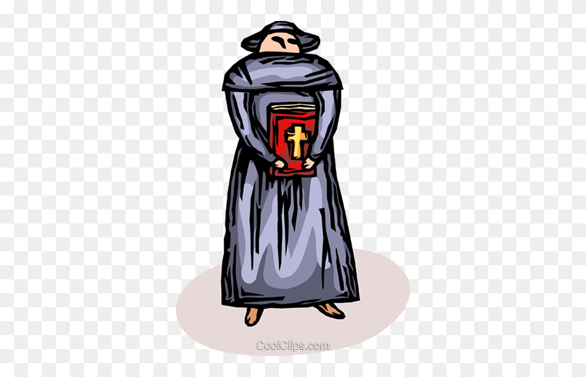 336x480 Sacerdote Royalty Free Vector Clipart Illustration - Sacerdote Clipart