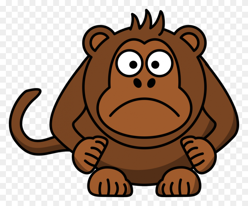 916x750 Primate Ape Cartoon Monkey Drawing - Monkey Face Clipart