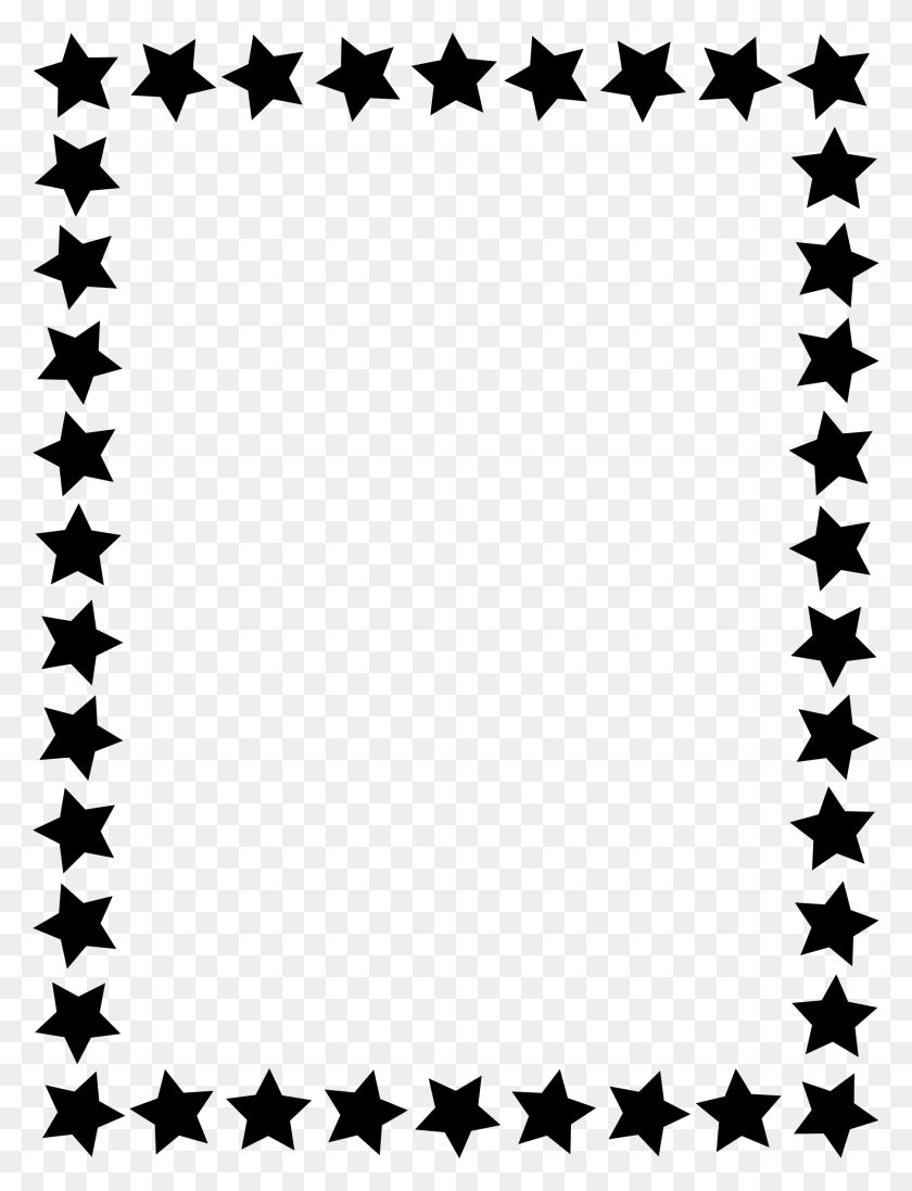 1804x2400 Primitive Star Border Clip Art - Primitive Star Clipart
