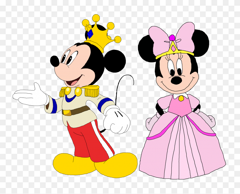3181x2536 Prince Mickey And Princess Minnie - Prince Charming Clipart