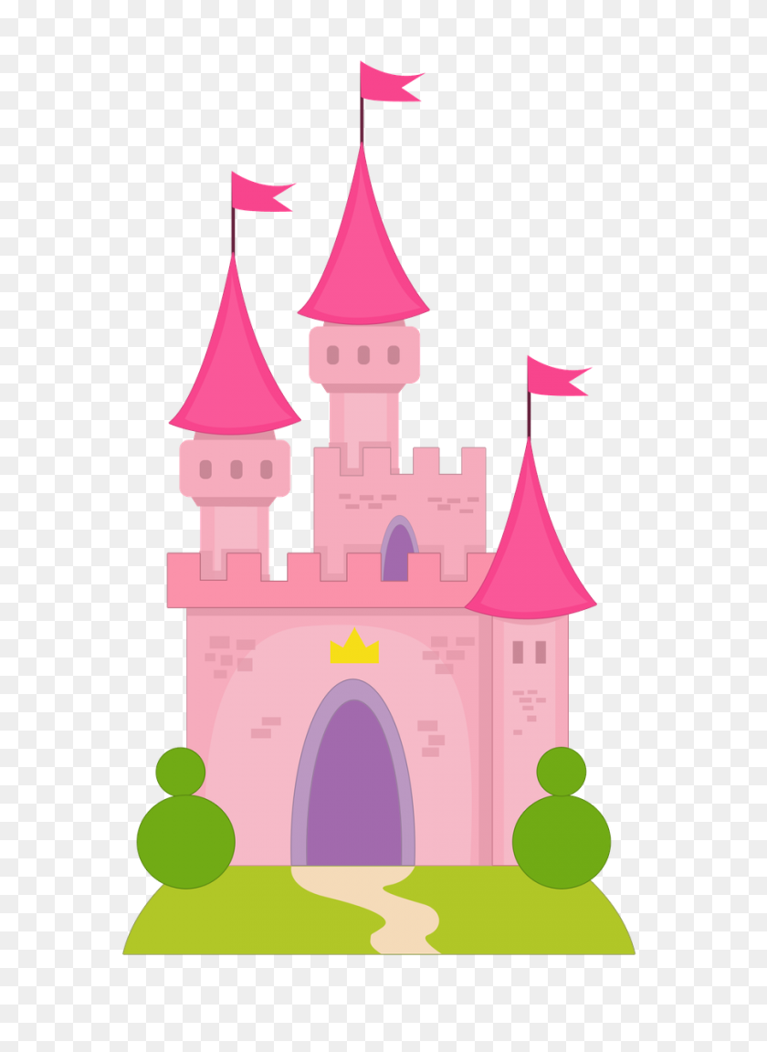 900x1260 Princesas E - Medieval Castle Clipart