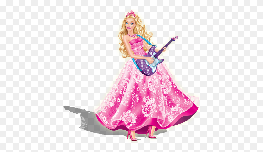 439x428 Princess And The Popstar Barbie Movies - Barbie PNG