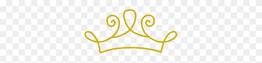 297x144 Princess Crown Gold Clip Art - Gold Crown PNG