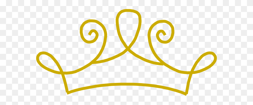 600x291 Золотая Корона Принцессы Картинки На Clker Com Векторный Клипарт - Принцесса Корона Клипарт