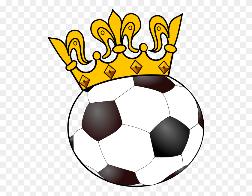 522x595 Princess Of The Soccer Pitch Soccer Ball With Crown Clip Art - Slap Clipart