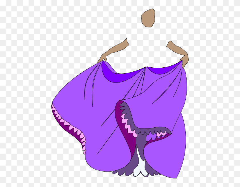 480x595 Princess Purple Dress No Faceody Clip Art - Purple Dress Clipart