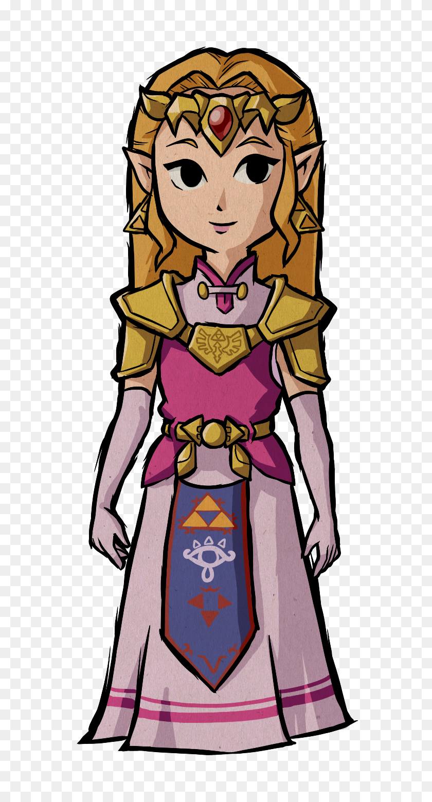 750x1500 La Princesa Zelda Wind Waker Of Time - La Princesa Zelda Png