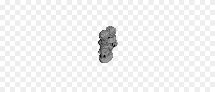 300x300 Сканирование Статуи Мальчика И Девочки Для Печати - Статуя Ангела Png