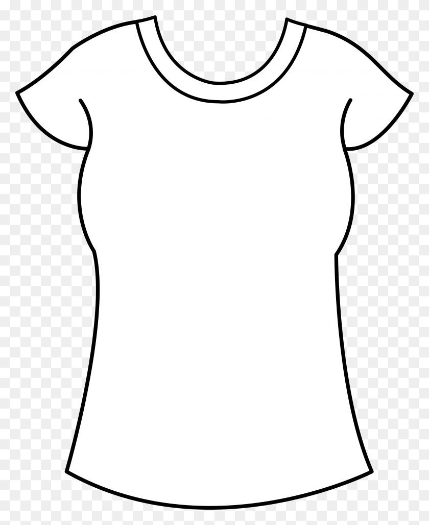 6683x8296 Printable Clothes Templates Womens T Shirt Template - Sleeve Clipart