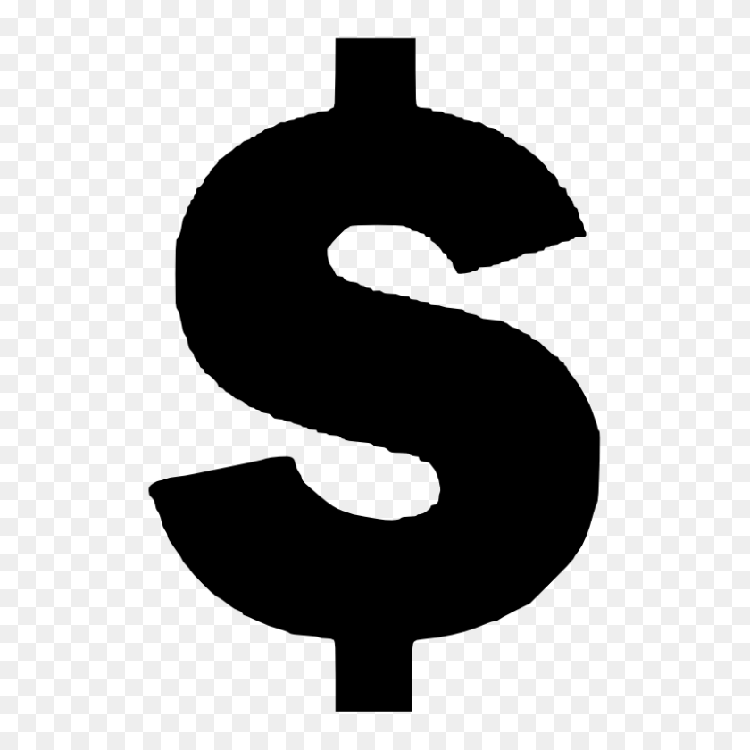 800x800 Printable Money Sign - Money Black And White Clipart